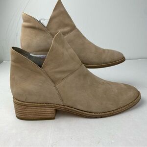 Eileen Fisher Womens 11 Leaf Bootie Beige Suede Ankle Boots SEE ALL.